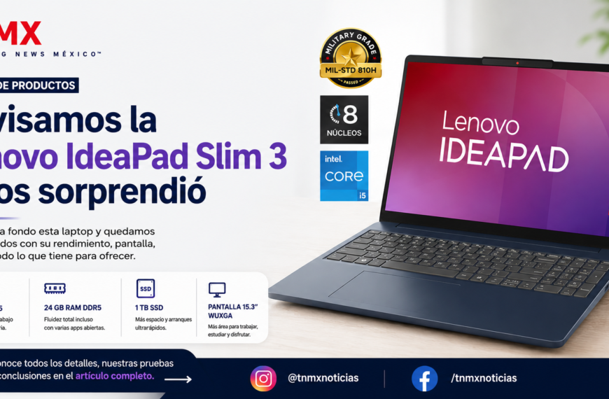 Reseña: Lenovo IdeaPad Slim 3 15IRH10: Una Laptop que Sorprende por Todo lo que Ofrece