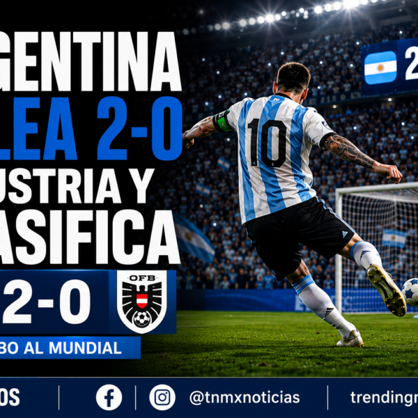 Messi hace historia: Argentina golea 2-0 a Austria y clasifica