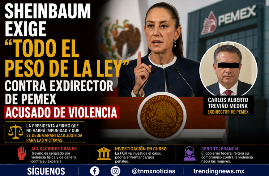 Sheinbaum exige “todo el peso de la ley” contra exdirector de Pemex acusado de violencia