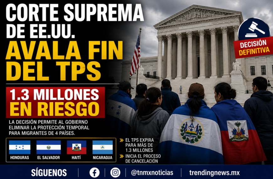 Corte Suprema de EE.UU. avala fin del TPS: 1.3 millones en riesgo