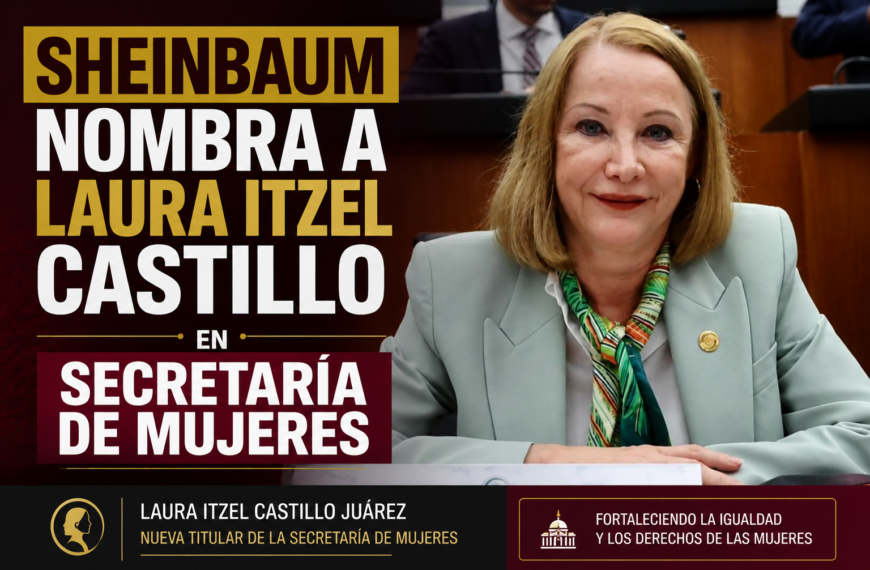 Sheinbaum nombra a Laura Itzel Castillo en Secretaría de Mujeres