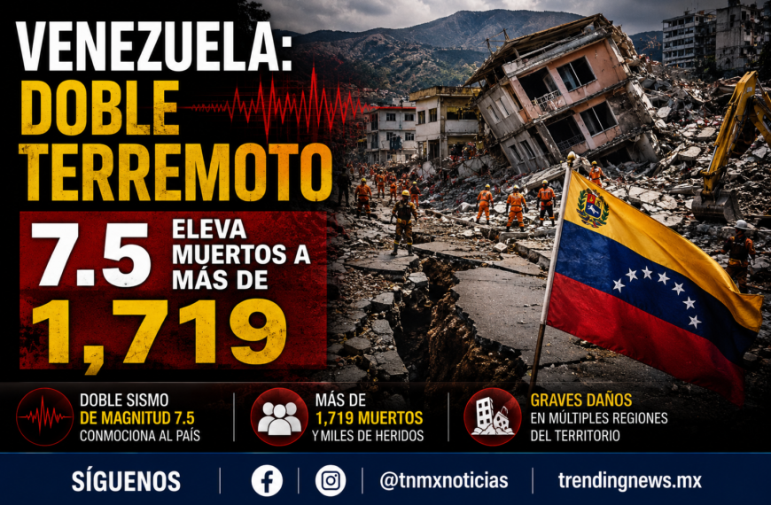 Venezuela: doble terremoto 7.5 eleva muertos a más de 1,719