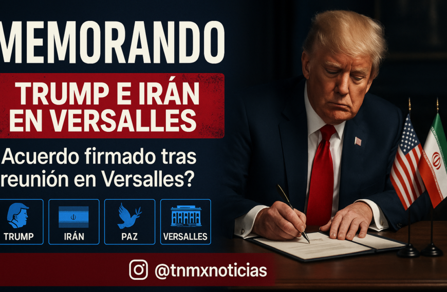 Trump firma memorando con Irán en Versalles; negociaciones en Suiza, suspendidas