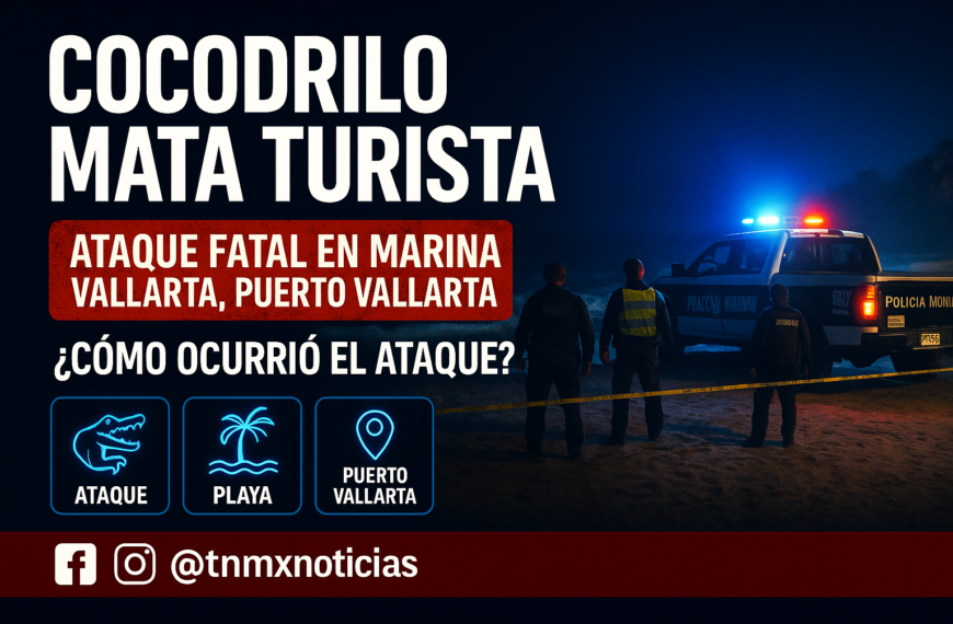 Turista de CDMX muere arrastrado al mar por cocodrilo en Puerto Vallarta