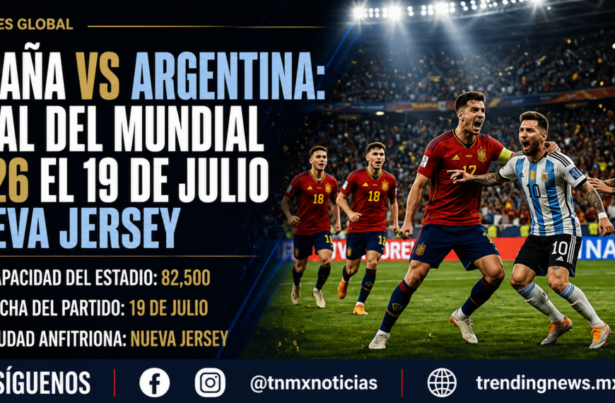 España vs Argentina: Final del Mundial 2026 el 19 de julio en Nueva Jersey
