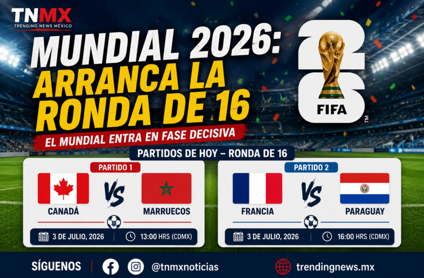 Mundial 2026: Arranca la ronda de 16 con Canadá-Marruecos y Francia-Paraguay