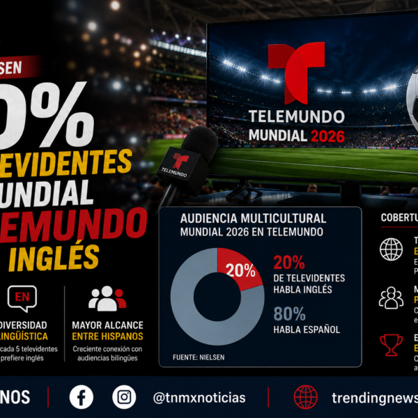 El 20% de televidentes del Mundial en Telemundo habla inglés: Nielsen