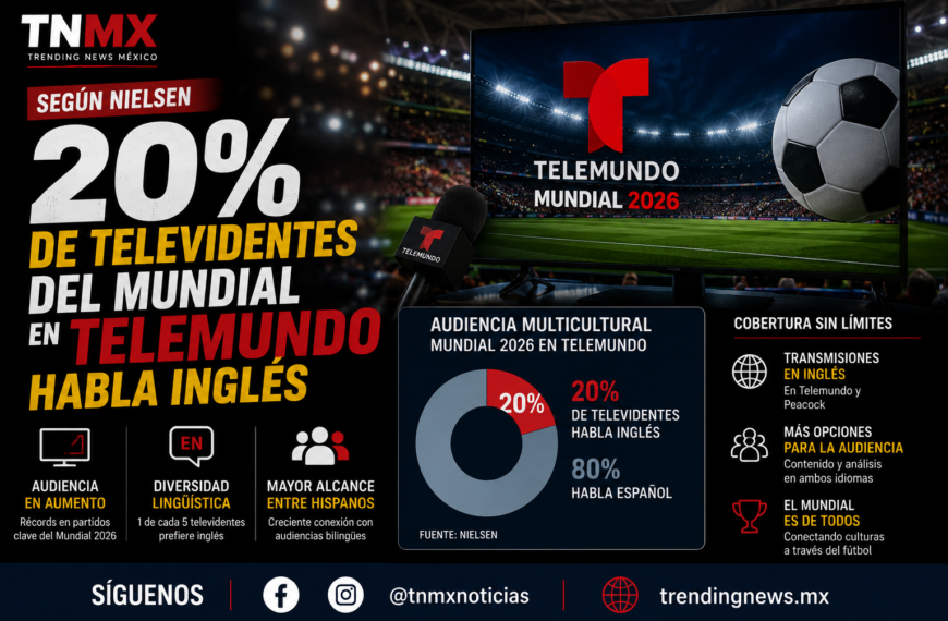 El 20% de televidentes del Mundial en Telemundo habla inglés: Nielsen