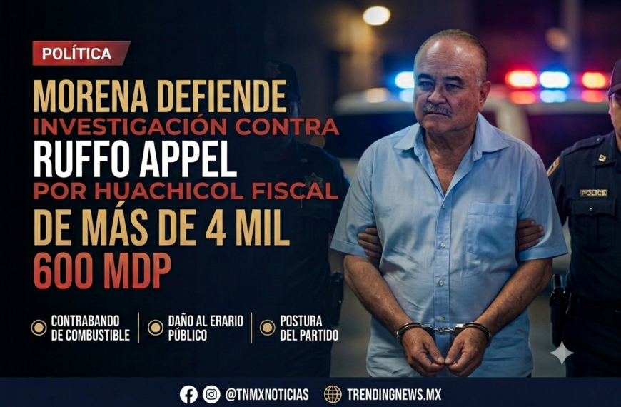 Morena defiende investigación contra Ruffo Appel por huachicol fiscal de más de 4 mil 600 mdp