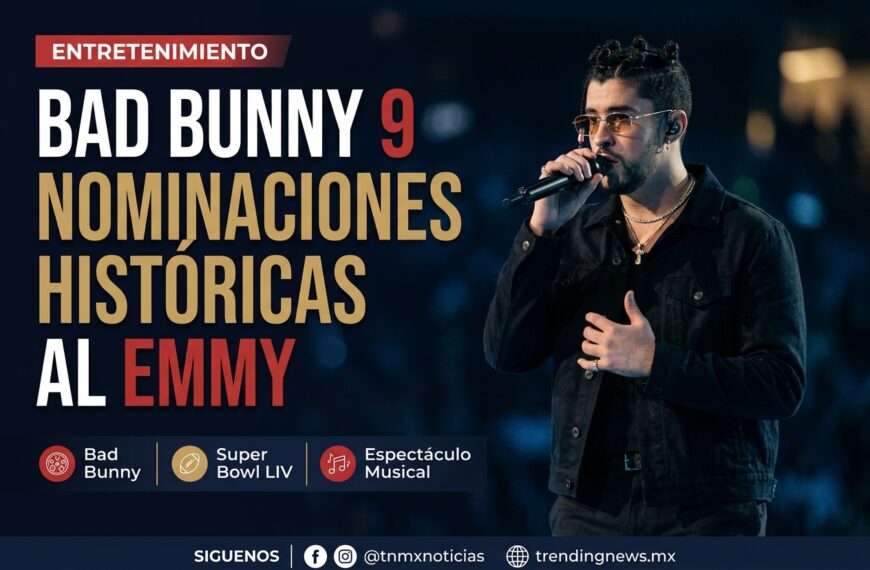Bad Bunny rompe récord histórico con 9 nominaciones al Emmy