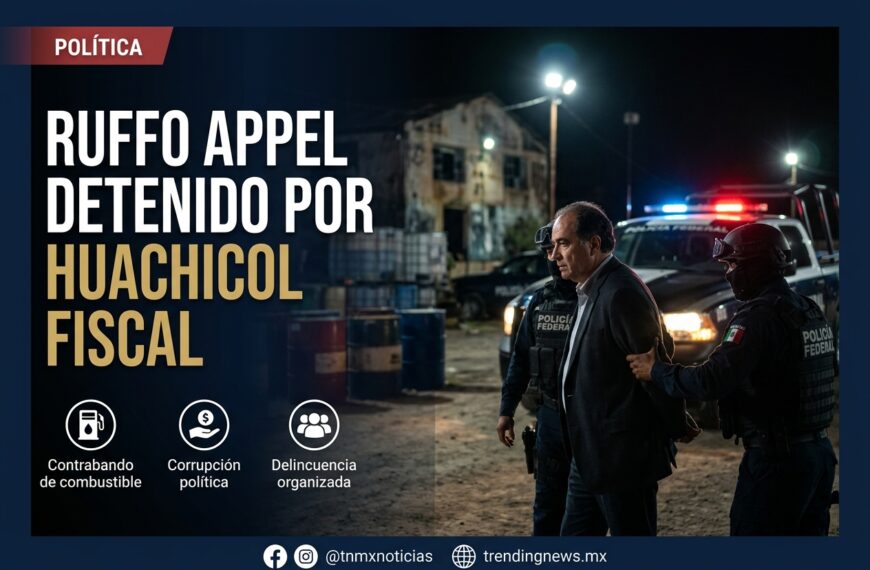 Detienen a Ernesto Ruffo Appel por delincuencia organizada y huachicol fiscal