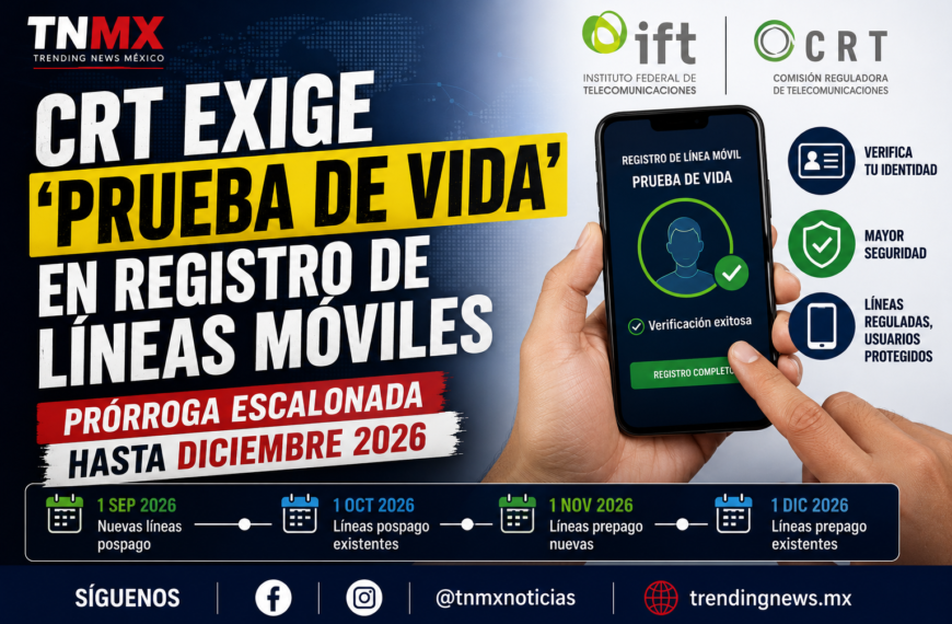 CRT exige ‘prueba de vida’ en registro de líneas móviles; prórroga escalonada hasta diciembre 2026