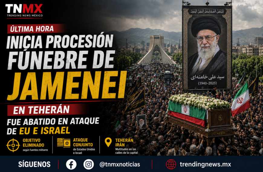 Inicia procesión fúnebre de Jamenei en Teherán; fue abatido en ataque de EU e Israel