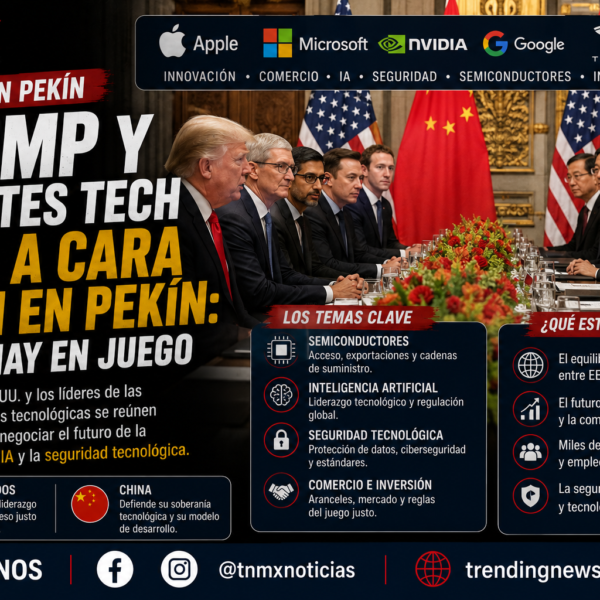 Trump y gigantes tech cara a cara con Xi en Pekín: lo que hay en juego