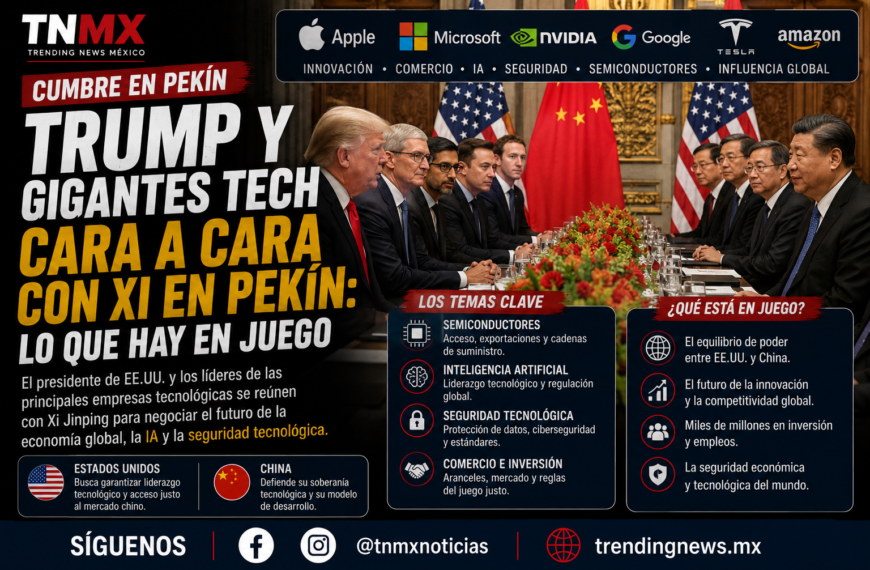 Trump y gigantes tech cara a cara con Xi en Pekín: lo que hay en juego