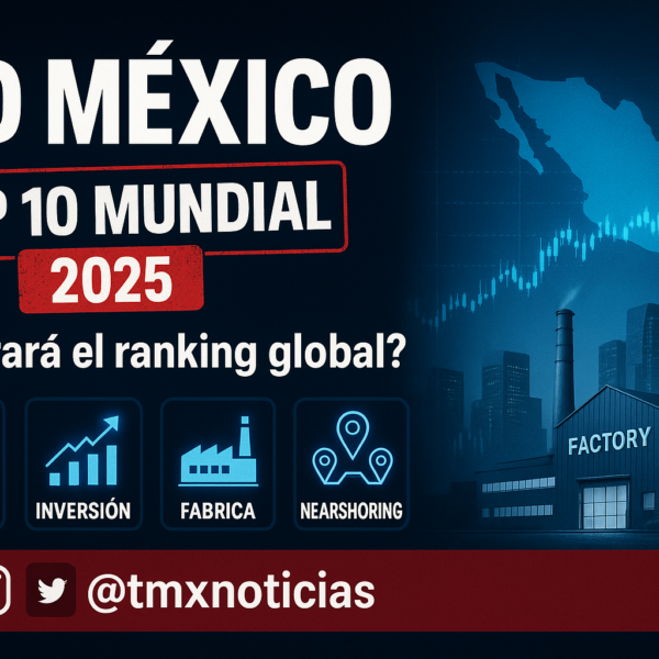México regresa al Top 10 mundial de IED con 41 mil mdd en 2025