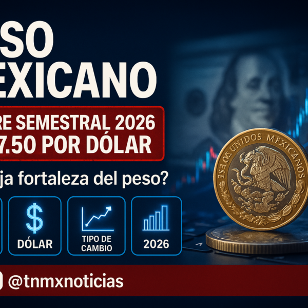 Peso cierra primer semestre 2026 en 17.50 con alza de 2.1%