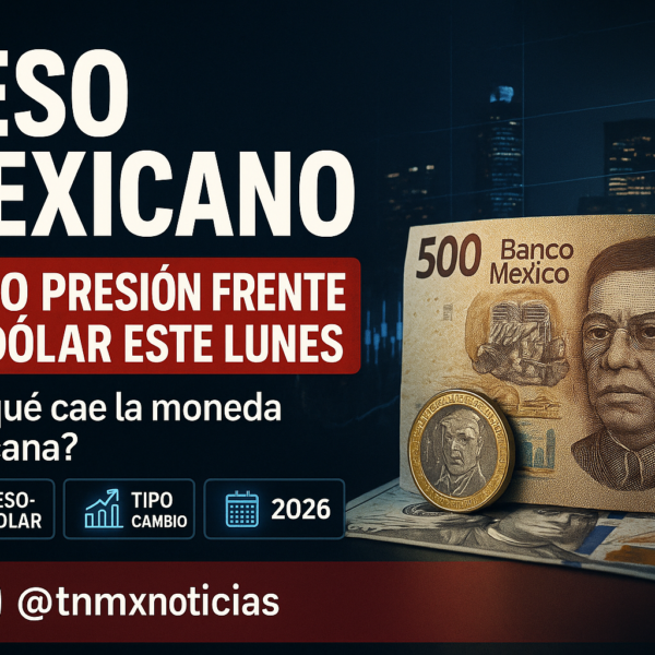 Peso abre semana en 17.48-17.52 por dólar; FIX de Banxico en 17.4842