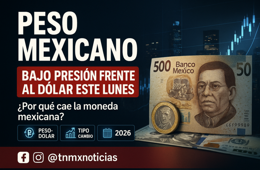 Peso abre semana en 17.48-17.52 por dólar; FIX de Banxico en 17.4842