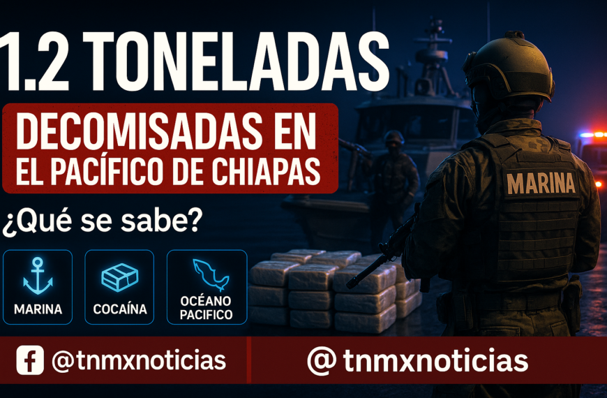 SEMAR decomisa 1.2 ton de cocaína y detiene 8 en Chiapas